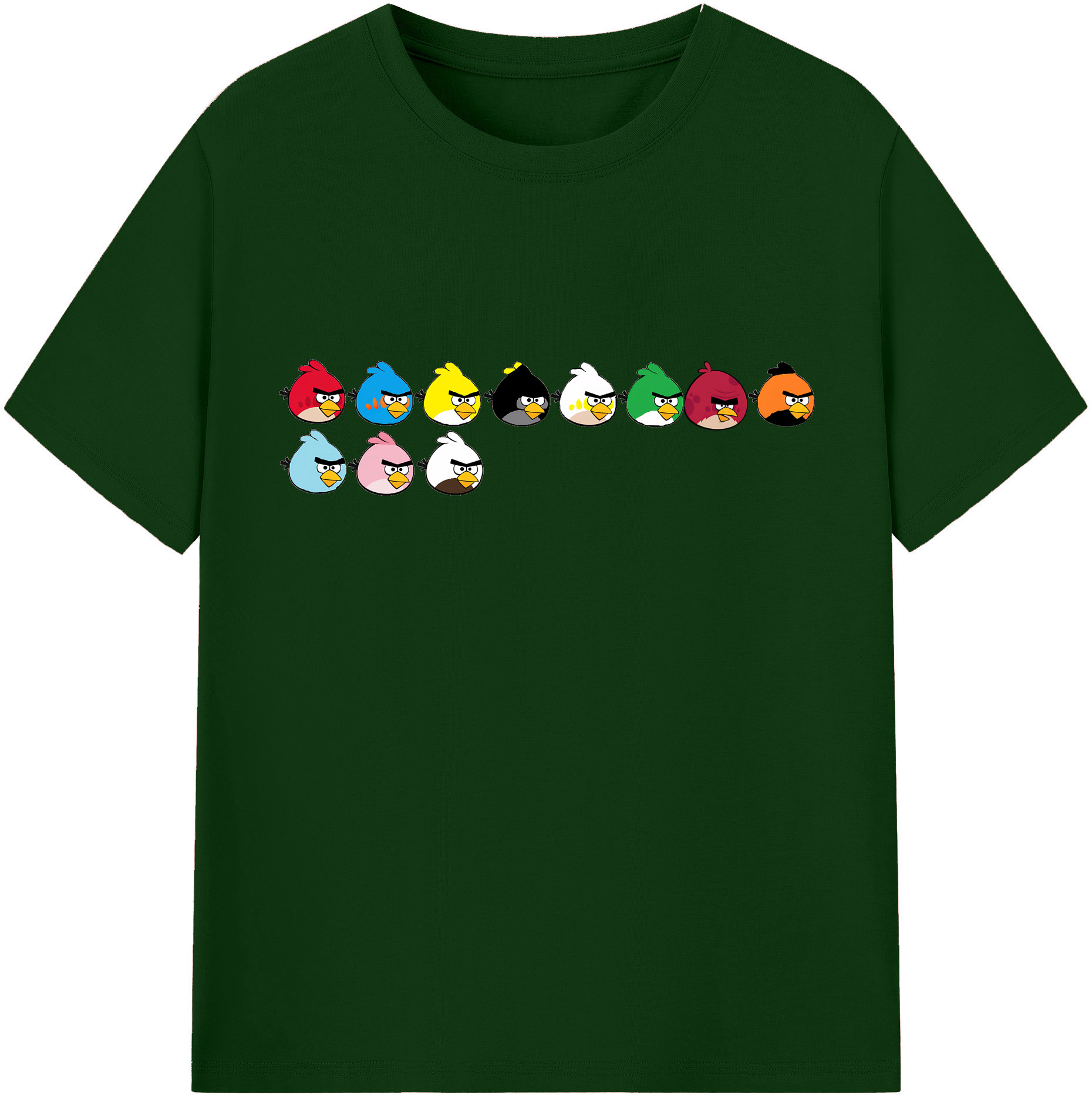 （画像用） Angry Birds アングリーバード 綿100％半袖Tシャツ（フロントプリント）